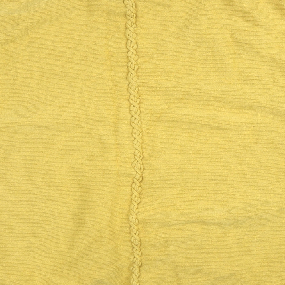 Preworn Womens Yellow Round Neck  Viscose Pullover Jumper Size M