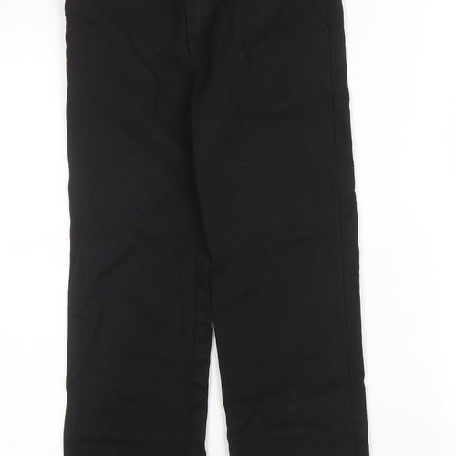 F&F Boys Black  Viscose Carpenter Trousers Size 7-8 Years L20 in Regular Zip