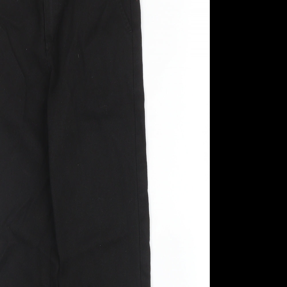 F&F Boys Black  Viscose Carpenter Trousers Size 7-8 Years L20 in Regular Zip