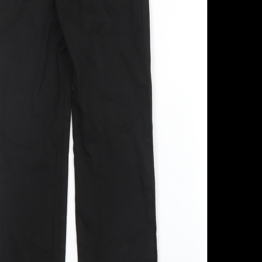 F&F Boys Black  Viscose Carpenter Trousers Size 7-8 Years L20 in Regular Zip