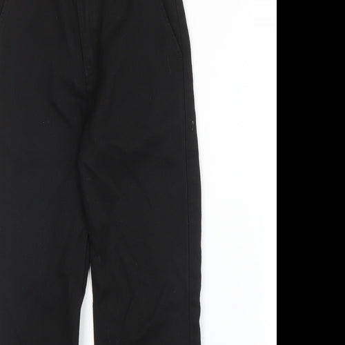 F&F Boys Black  Viscose Carpenter Trousers Size 7 Years L20 in Regular Zip