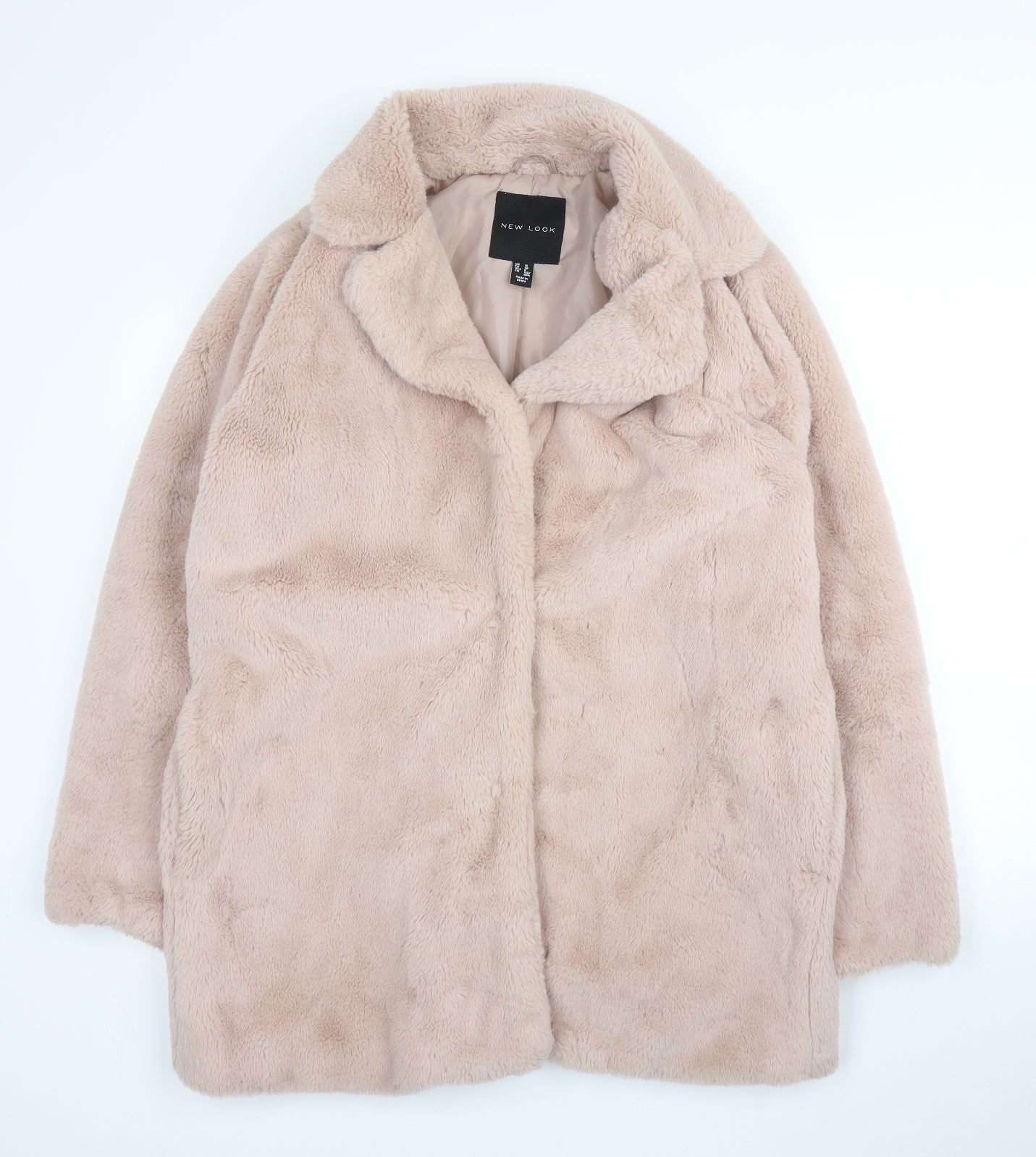 New Look Womens Pink   Overcoat Coat Size 10  Snap