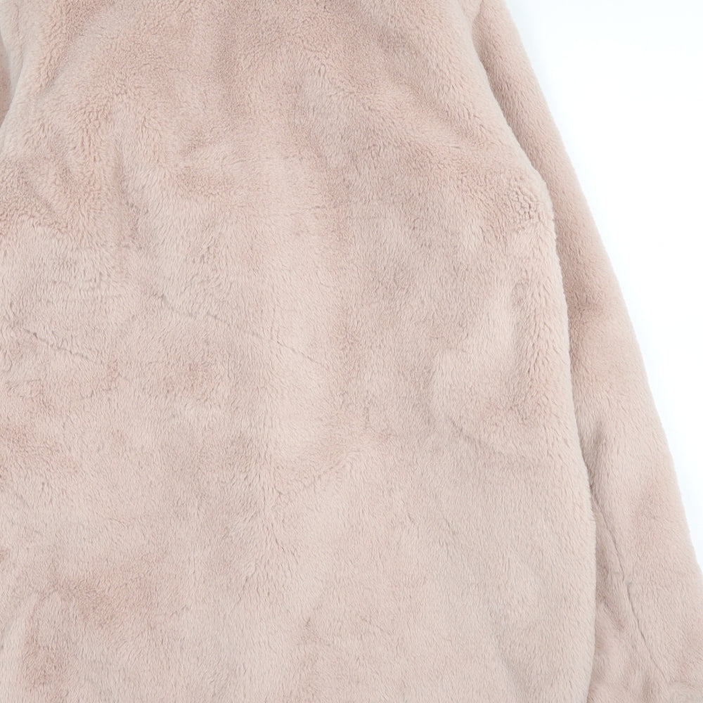 New Look Womens Pink   Overcoat Coat Size 10  Snap