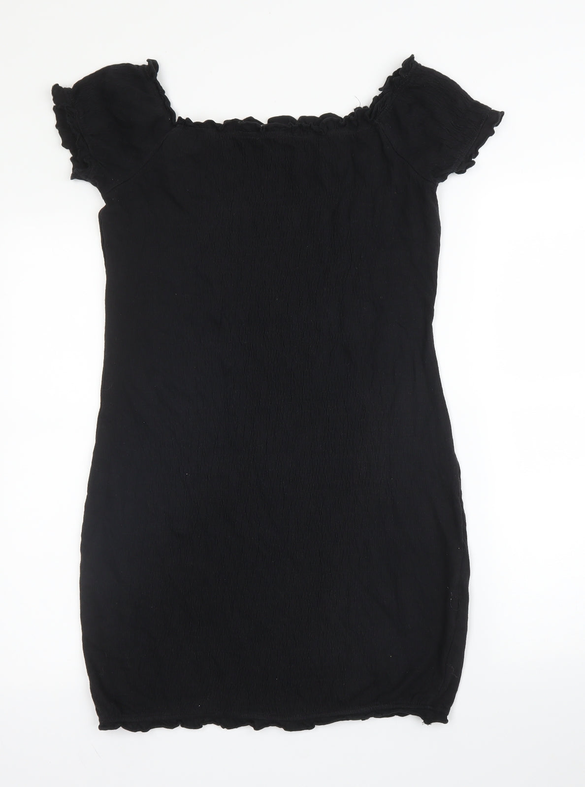 New Look Womens Black  Cotton A-Line  Size 12  Boat Neck