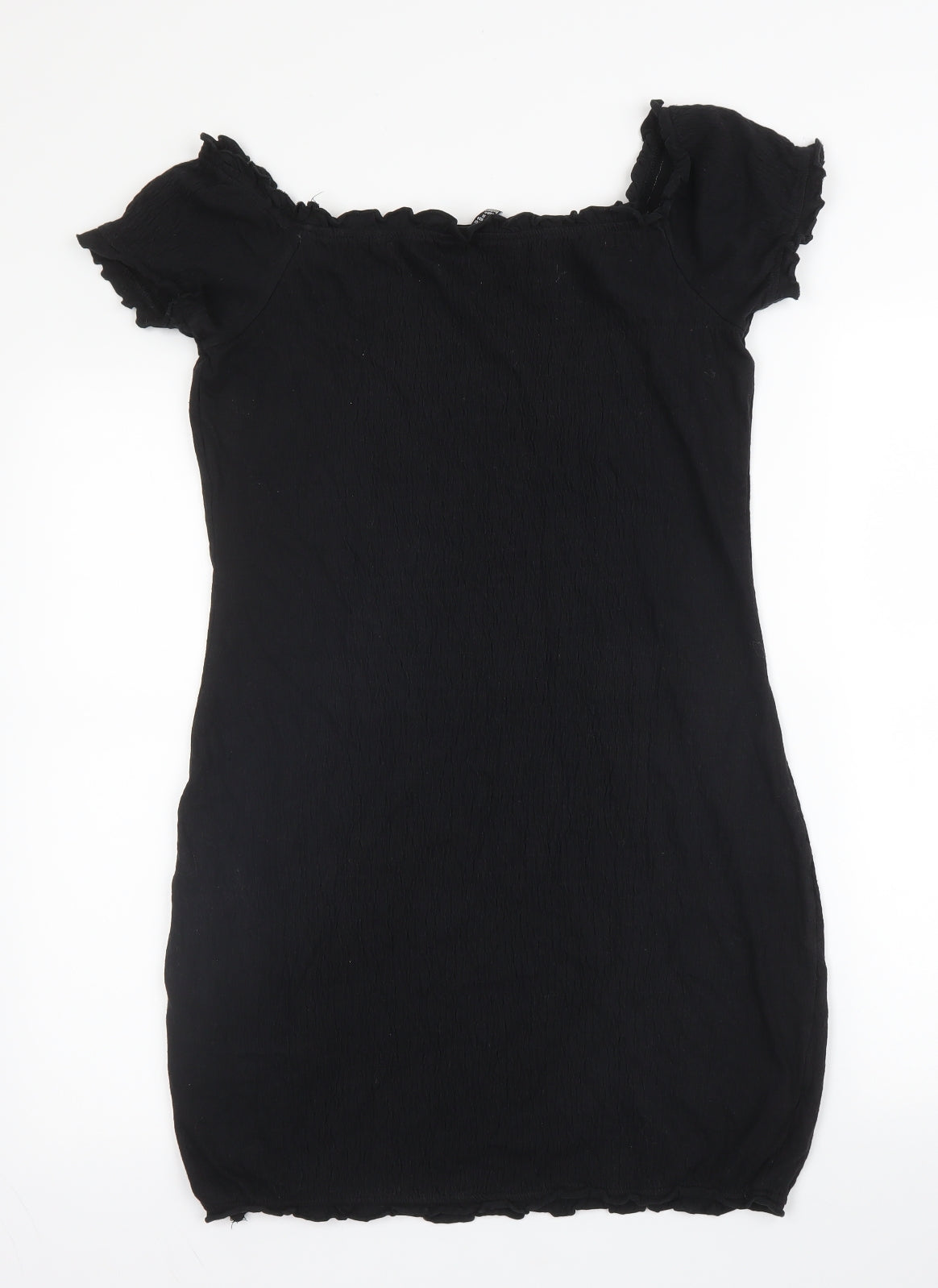 New Look Womens Black  Cotton A-Line  Size 12  Boat Neck
