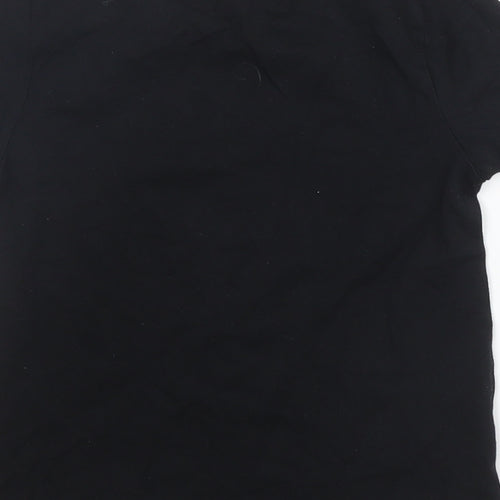 Tesco Girls Black  Cotton Basic T-Shirt Size 6 Years Round Neck  - Disney, Minnie Mouse