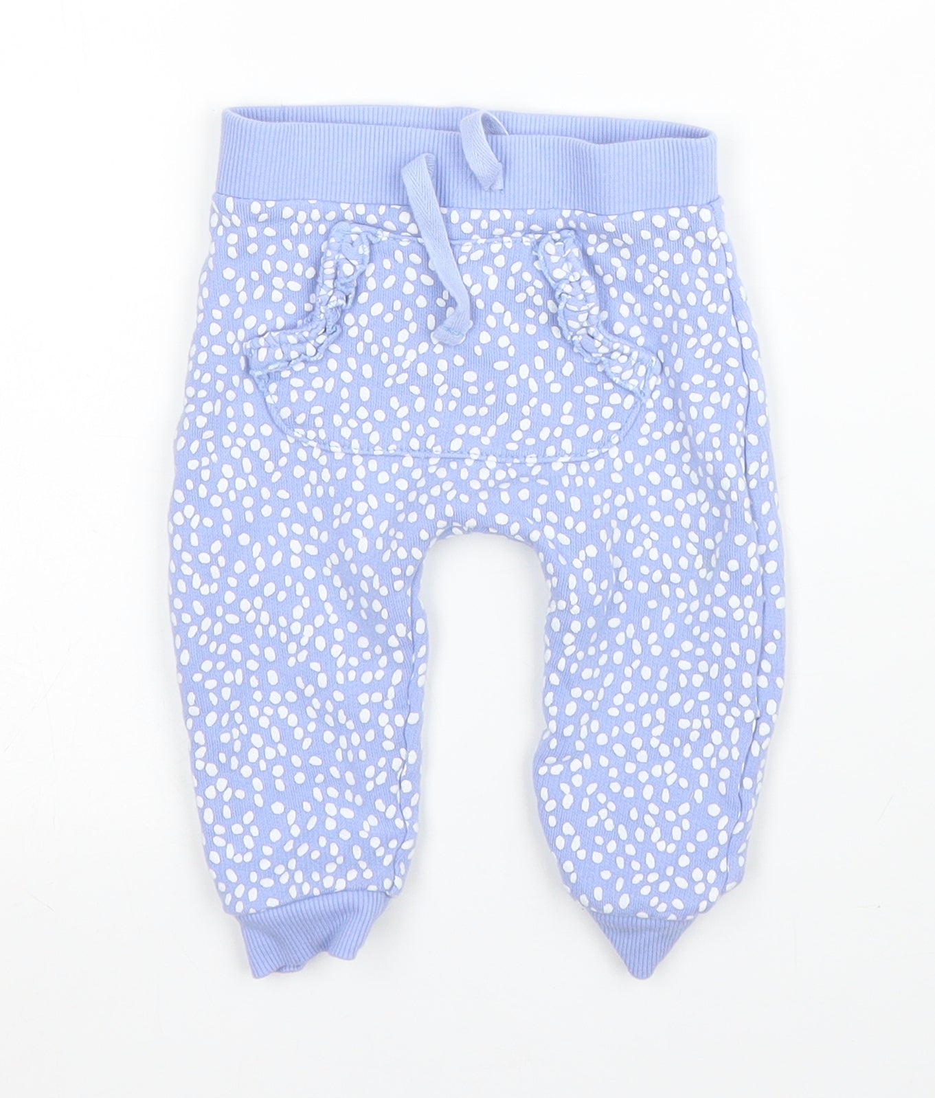 George Baby Blue  Cotton Capri Leggings Size 6-9 Months  Drawstring