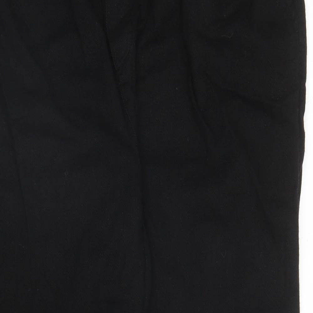 Zara Womens Black  Cotton Trousers  Size S L24 in Regular Drawstring