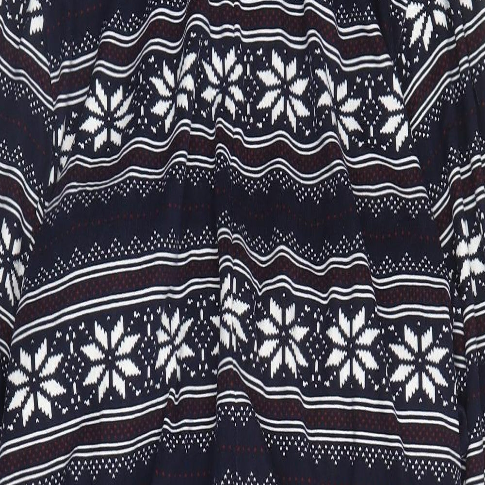 ASOS Mens Blue Fair Isle Viscose  One Piece Size L  Zip