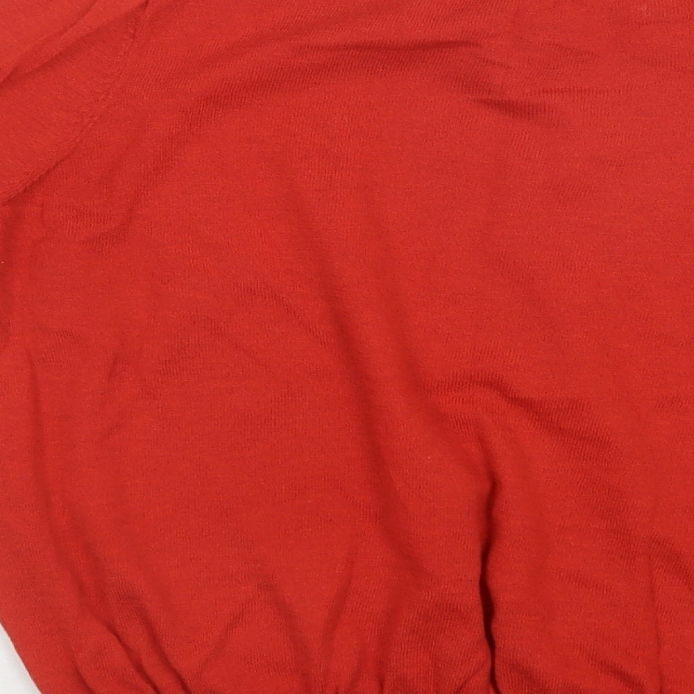 NEXT Womens Red Collared  Polyester Pullover Jumper Size M