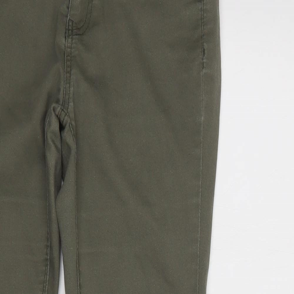 Primark Womens Green  Cotton Skinny Jeans Size 10 L30 in Regular Button