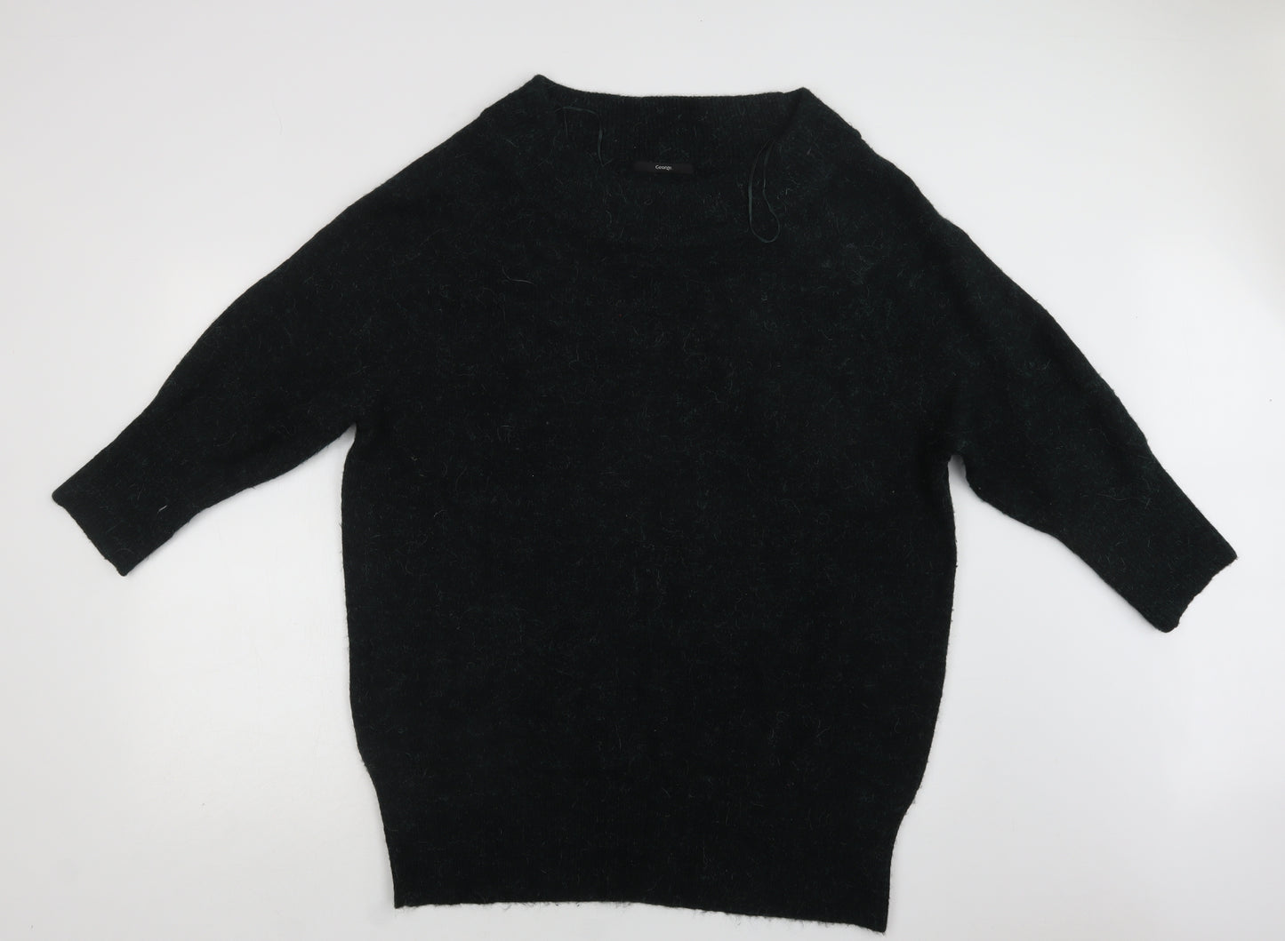 George Womens Green Mock Neck  Acrylic Tunic Jumper Size 20