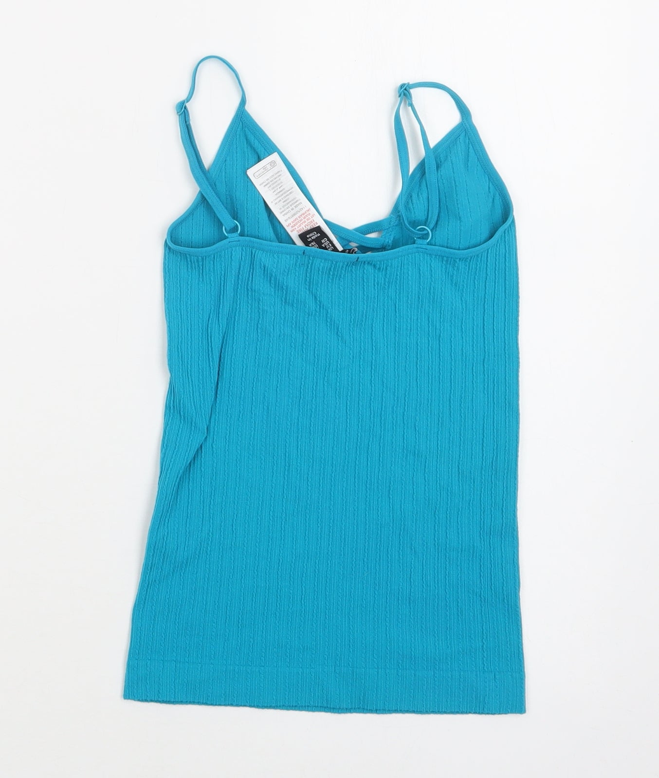 New Look Womens Blue  Nylon Camisole Blouse Size XS V-Neck