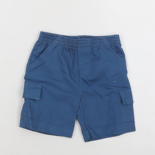 Mini Chic Baby Blue  Cotton Cropped Trousers Size 3-6 Months