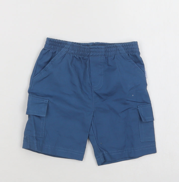 Mini Chic Baby Blue  Cotton Cropped Trousers Size 3-6 Months