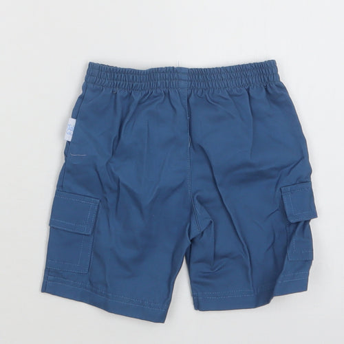 Mini Chic Baby Blue  Cotton Cropped Trousers Size 3-6 Months