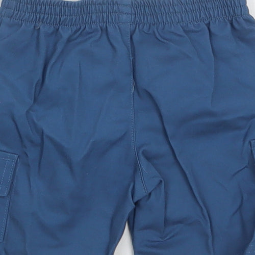 Mini Chic Baby Blue  Cotton Cropped Trousers Size 3-6 Months