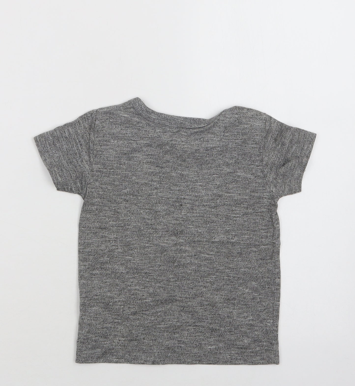 NEXT Baby Grey  Cotton Basic T-Shirt Size 12-18 Months Crew Neck