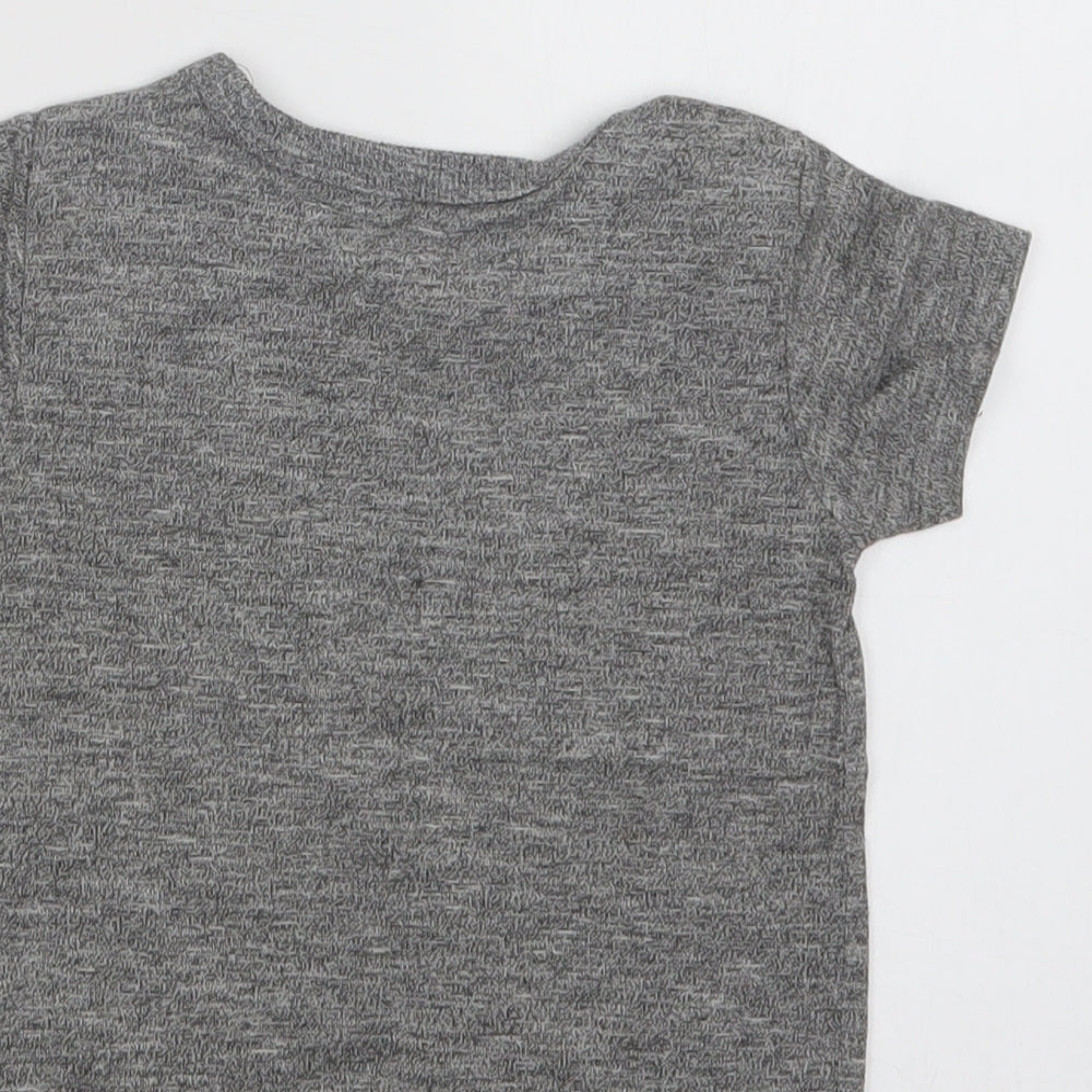 NEXT Baby Grey  Cotton Basic T-Shirt Size 12-18 Months Crew Neck