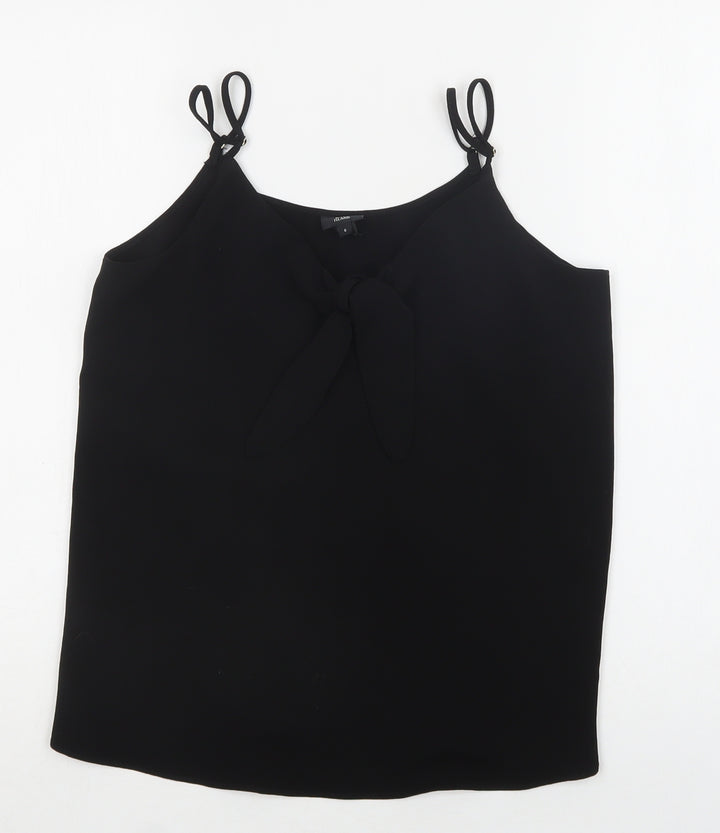 River Island Womens Black  Polyester Camisole Blouse Size 6 V-Neck