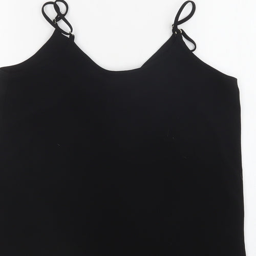 River Island Womens Black  Polyester Camisole Blouse Size 6 V-Neck