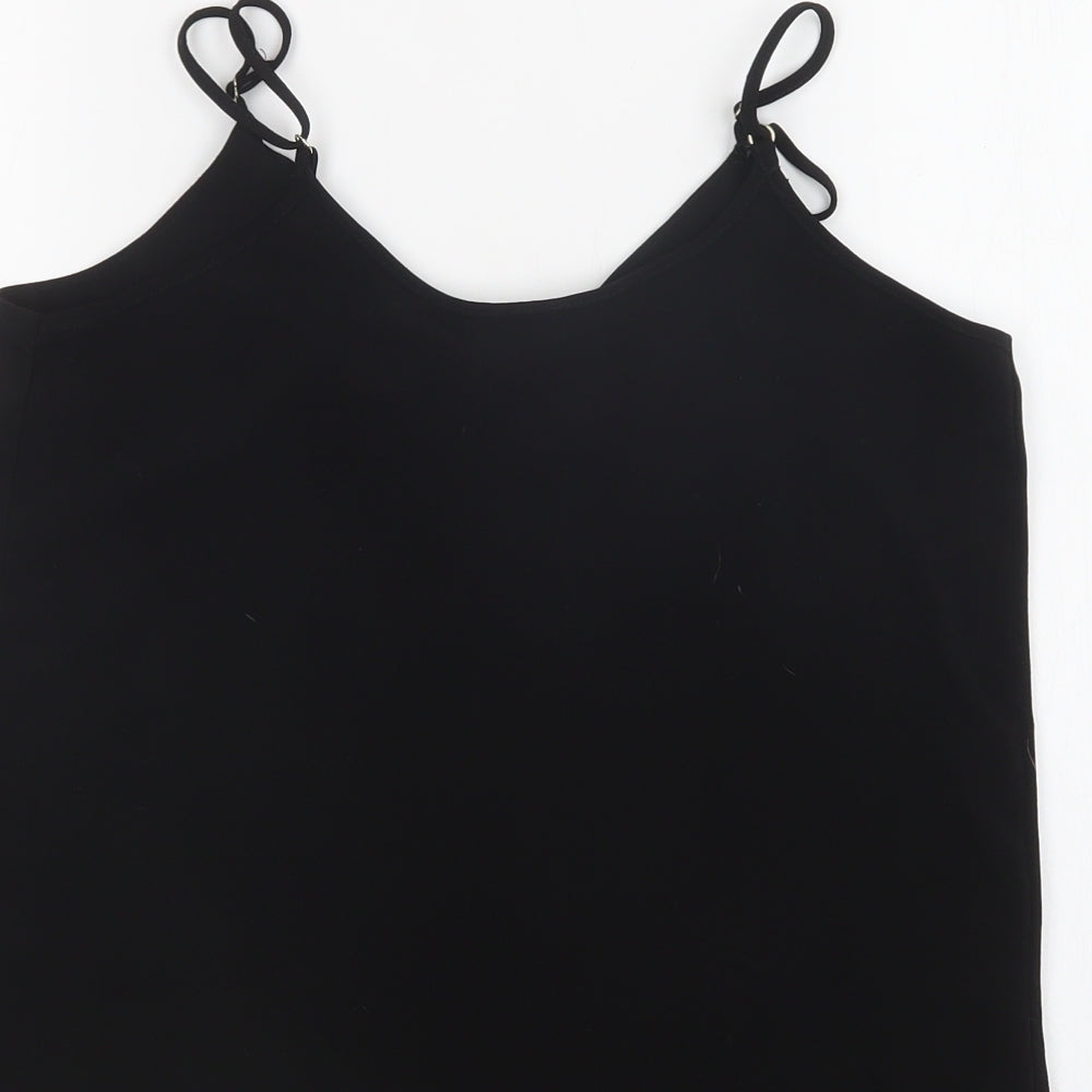 River Island Womens Black  Polyester Camisole Blouse Size 6 V-Neck