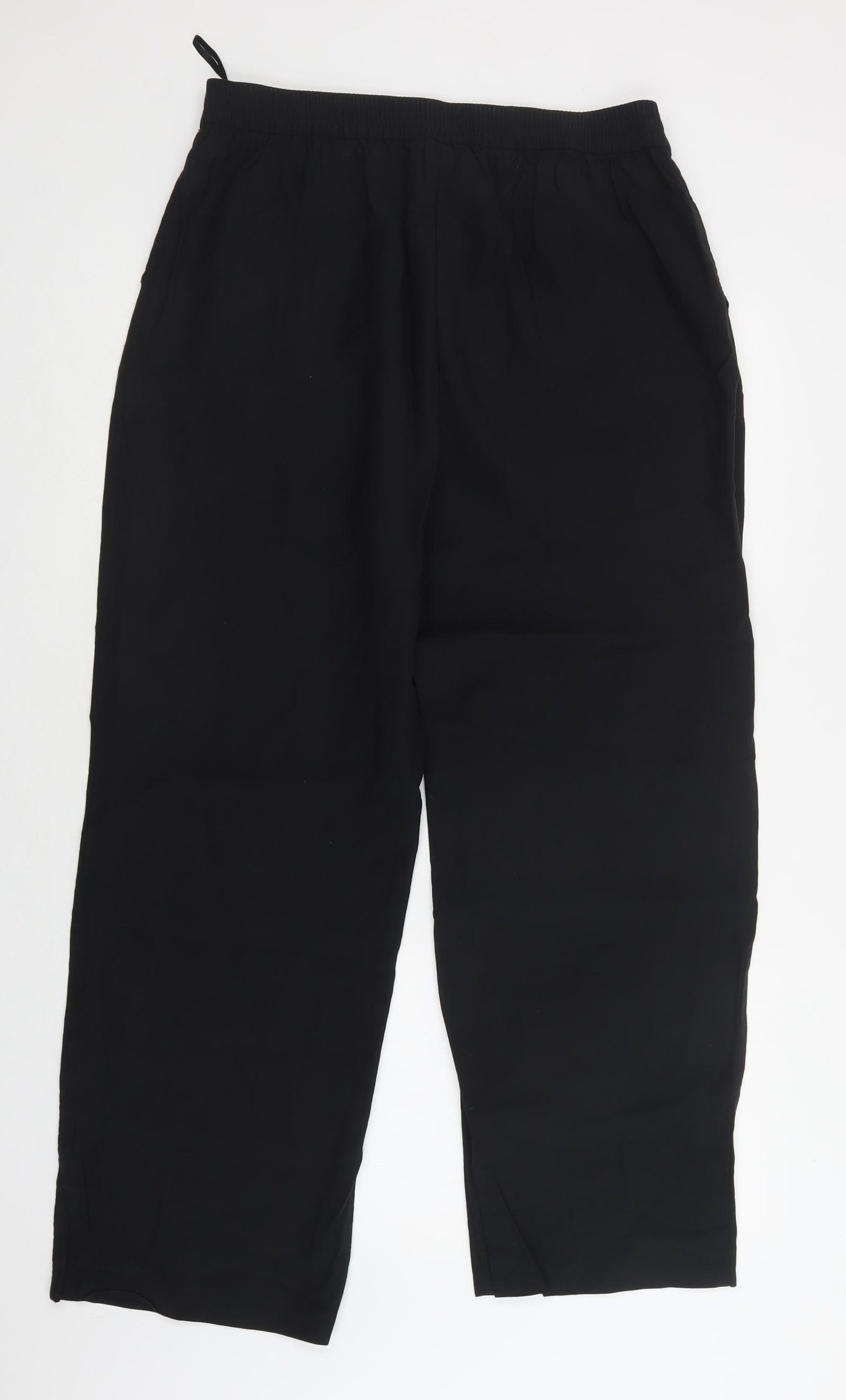 Primark Womens Black  Polyester Trousers  Size 16 L31 in Regular Button