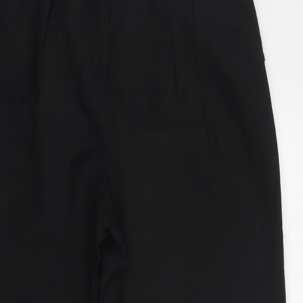 Primark Womens Black  Polyester Trousers  Size 16 L31 in Regular Button