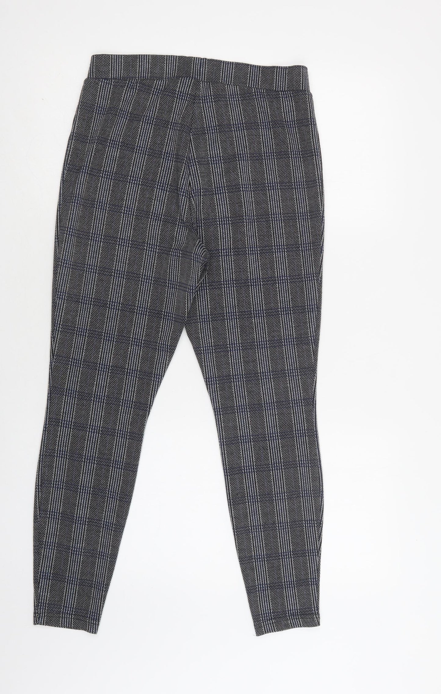 Papaya Womens Green Check  Jegging Trousers Size 12 L27 in Regular