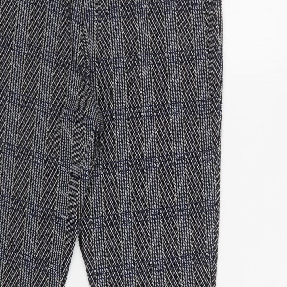 Papaya Womens Green Check  Jegging Trousers Size 12 L27 in Regular