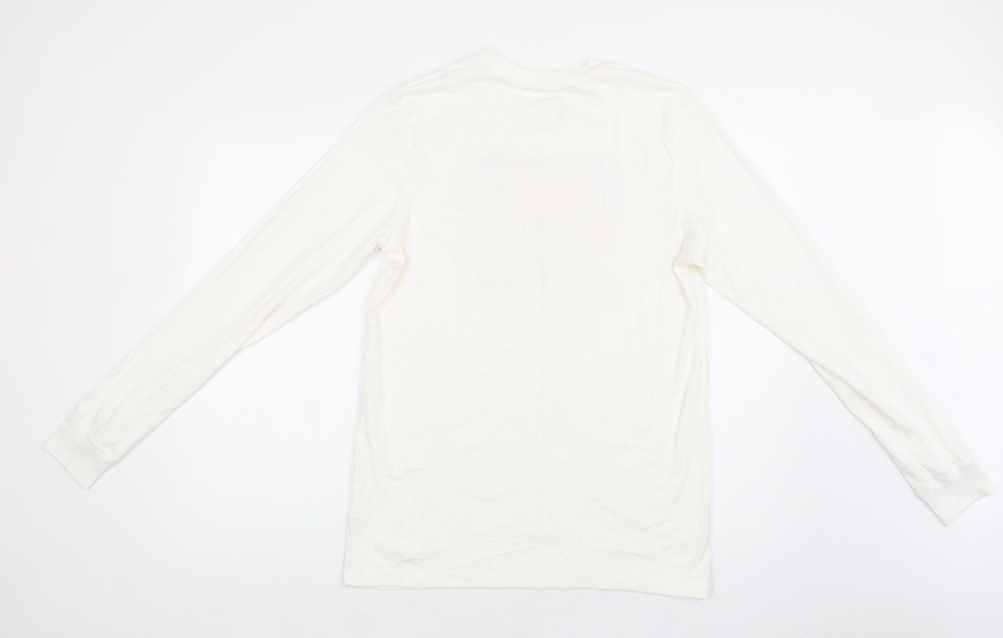 Nike Mens Ivory  Cotton  T-Shirt Size M Crew Neck