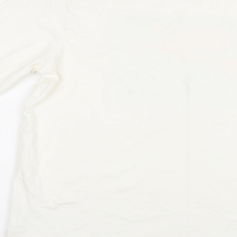 Nike Mens Ivory  Cotton  T-Shirt Size M Crew Neck