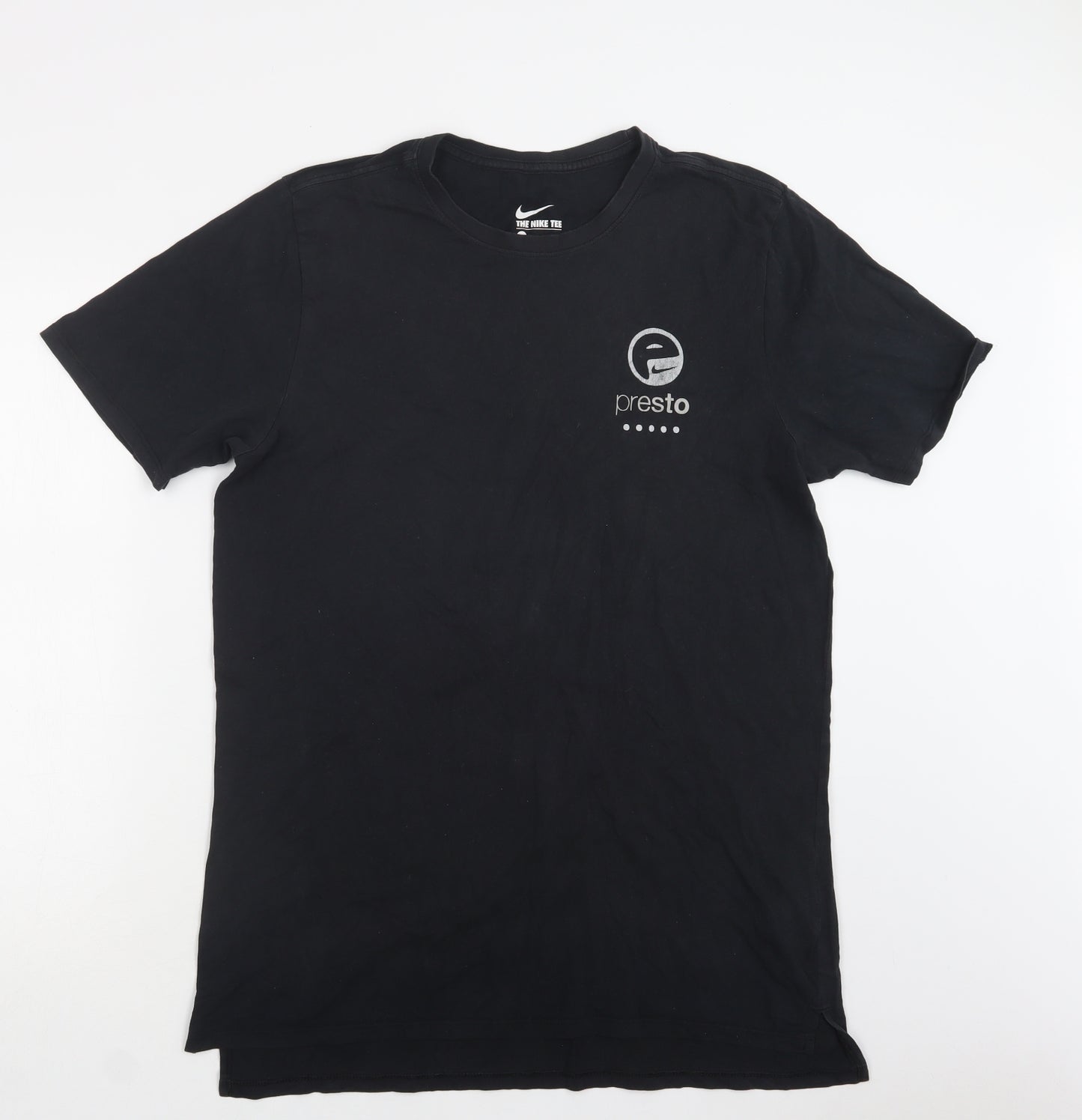 Nike Mens Black  Cotton  T-Shirt Size M Crew Neck