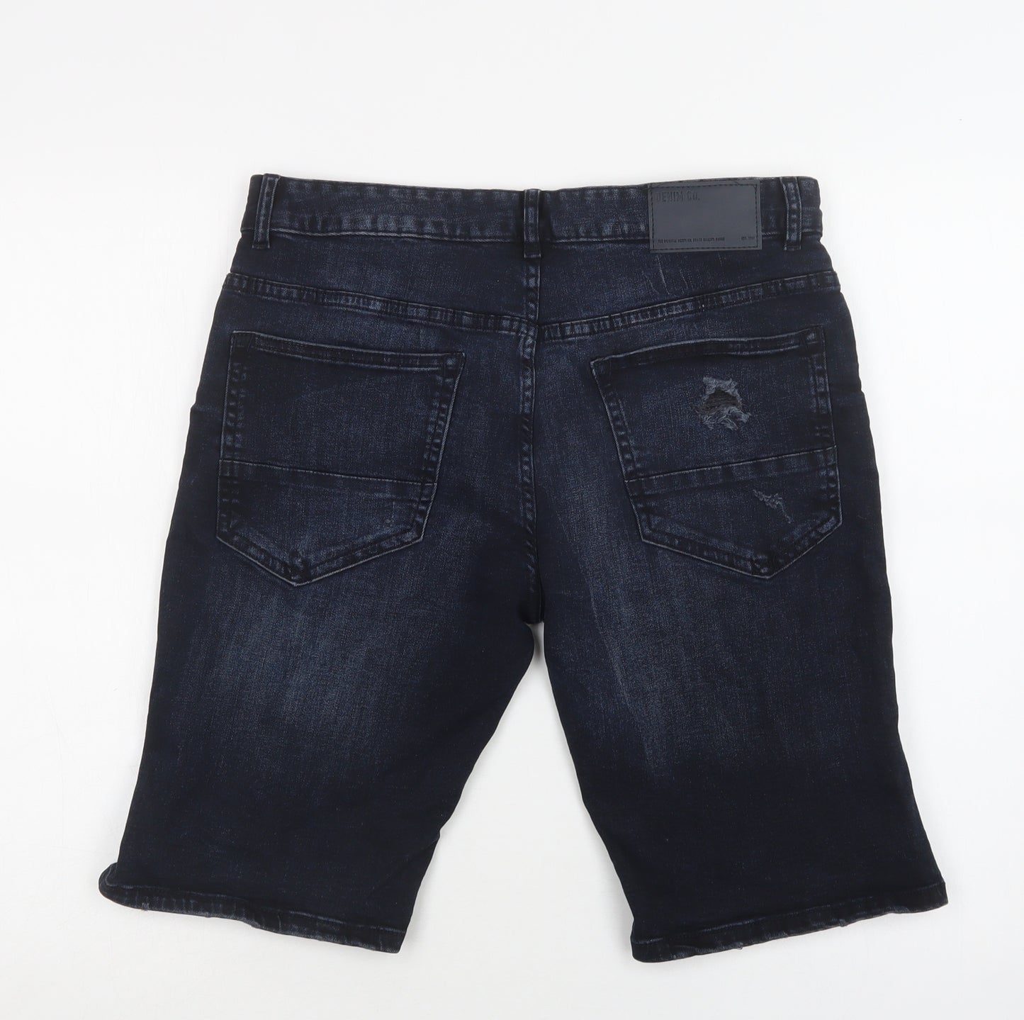 Primark Mens Blue  Cotton Chino Shorts Size 32 L12 in Regular Button