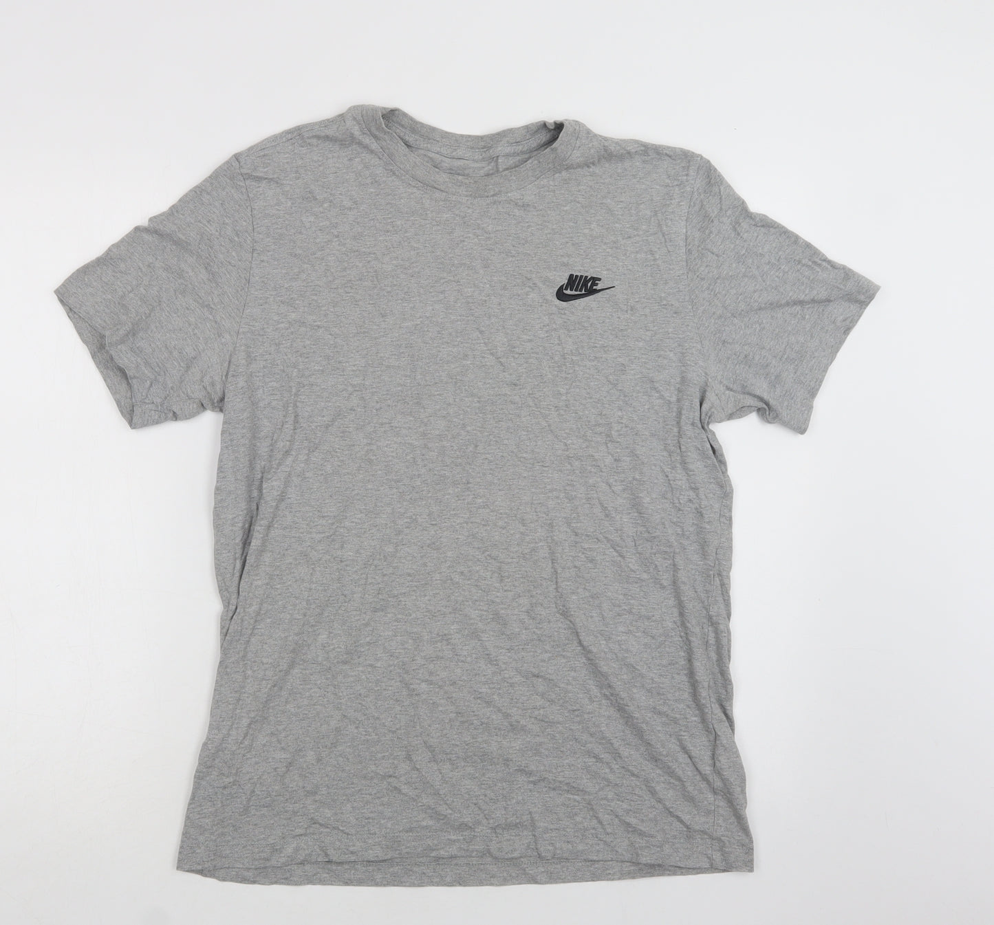 Nike Mens Grey  Cotton  T-Shirt Size M Crew Neck