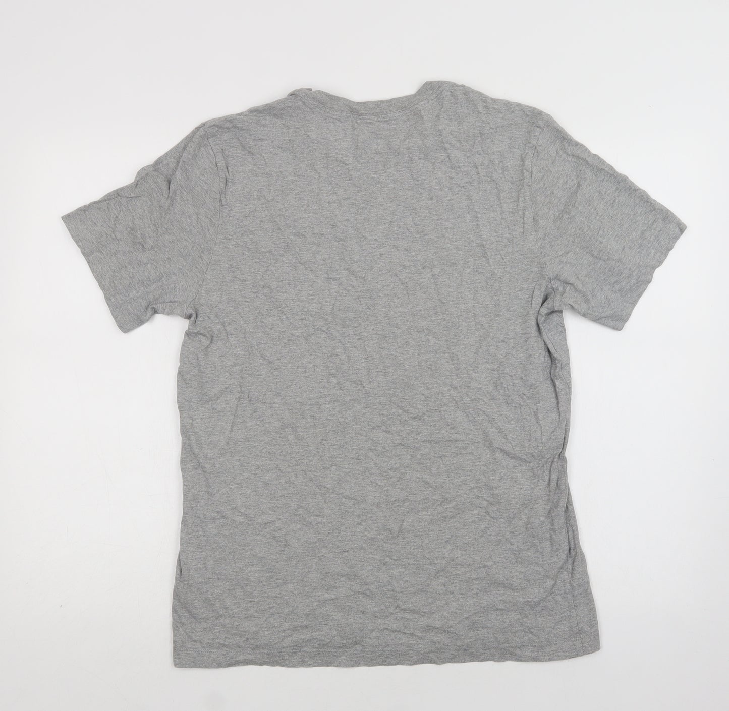 Nike Mens Grey  Cotton  T-Shirt Size M Crew Neck