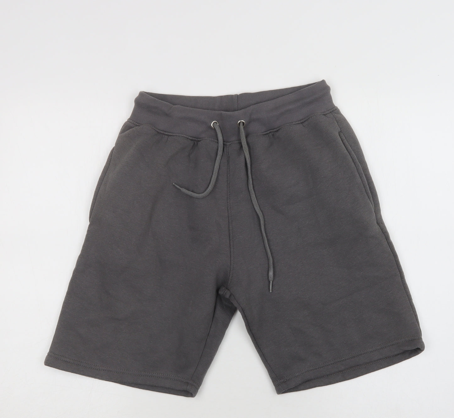 Preworn Mens Grey  Cotton Sweat Shorts Size M L10 in Regular Drawstring