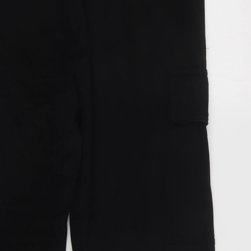 H&M Mens Black  Cotton Jogger Trousers Size M L29 in Regular Drawstring