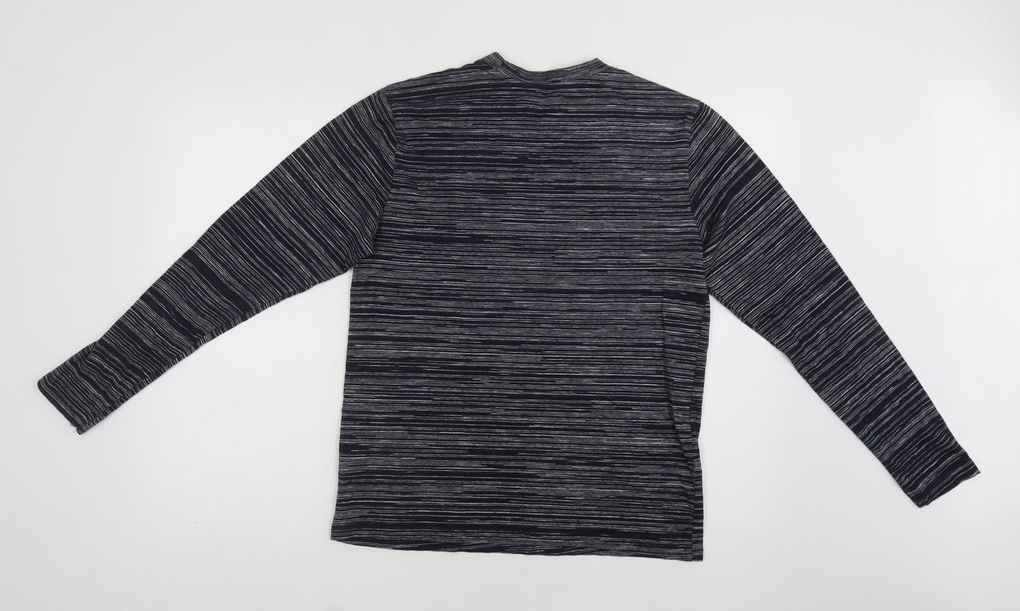 Primark Mens Blue Striped Cotton  Pyjama Top Size S