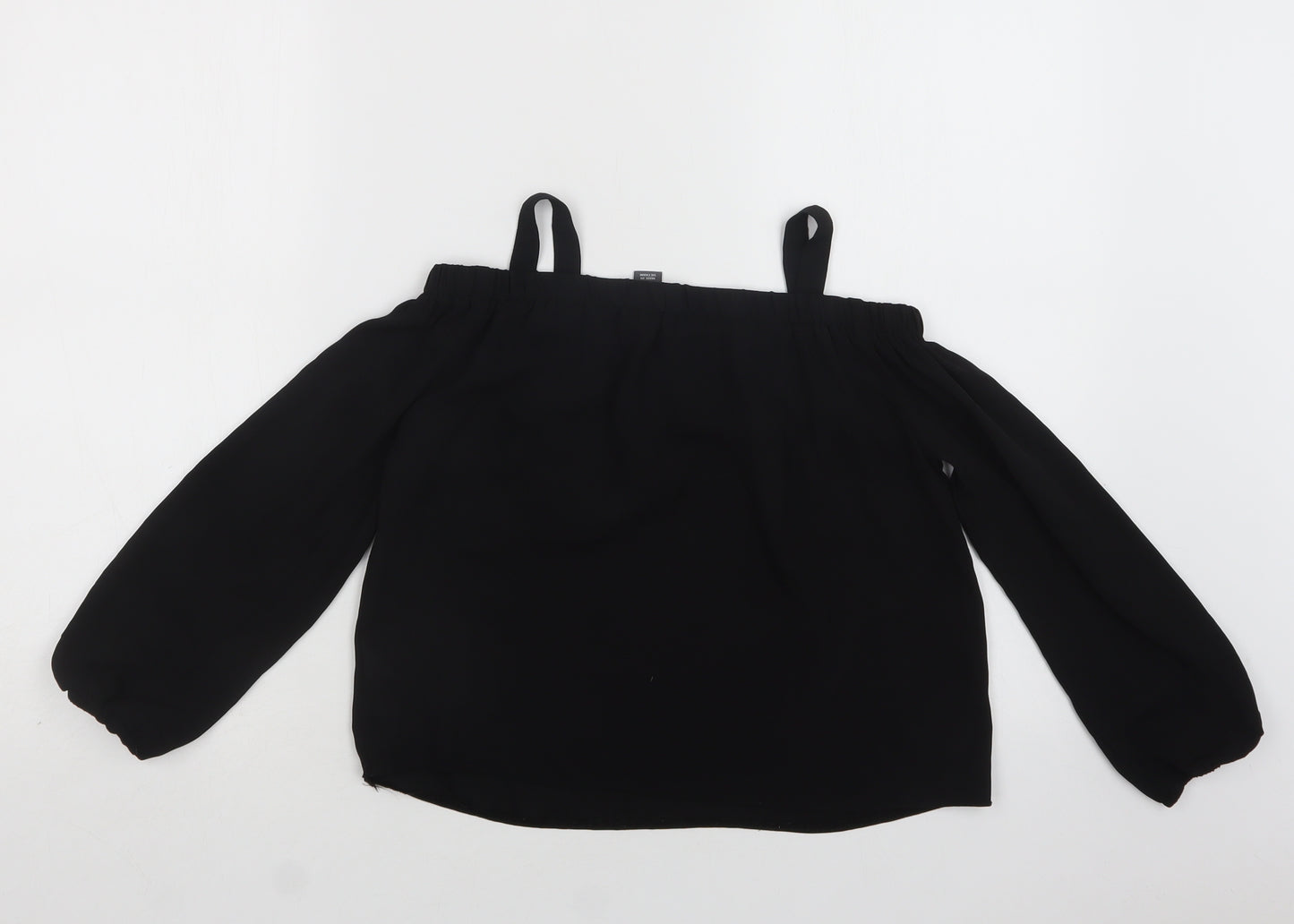 Primark Girls Black  Polyester Basic Blouse Size 9-10 Years Off the Shoulder
