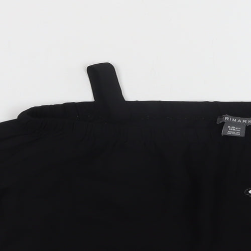 Primark Girls Black  Polyester Basic Blouse Size 9-10 Years Off the Shoulder