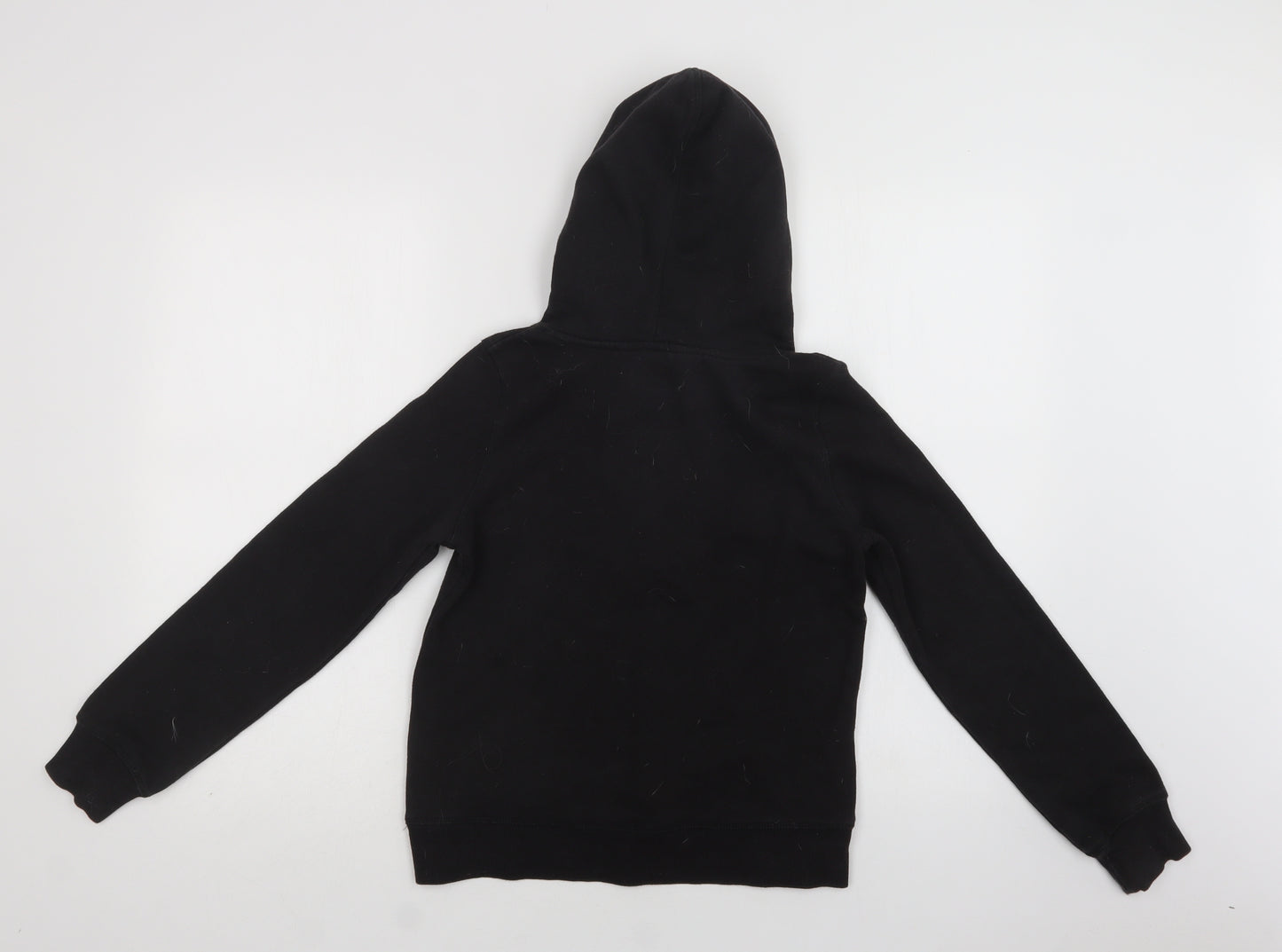 H&M Girls Black  Cotton Pullover Hoodie Size 11-12 Years   - Star