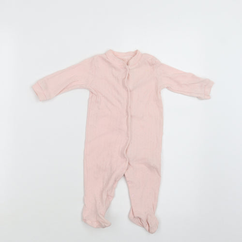 Chick Pea Baby Pink  Cotton Babygrow One-Piece Size 3-6 Months  Snap