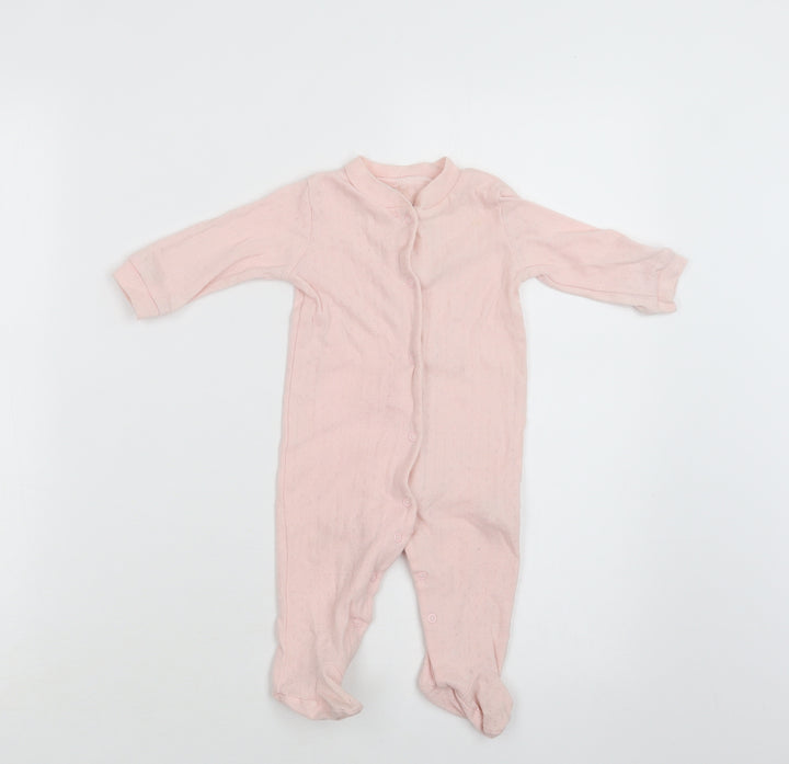 Chick Pea Baby Pink Cotton Babygrow One-Piece Size 3-6 Months Snap