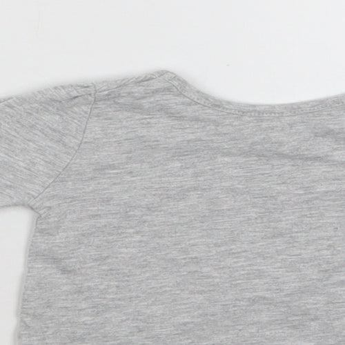 Primark Baby Grey  Cotton Basic T-Shirt Size 0-3 Months Crew Neck