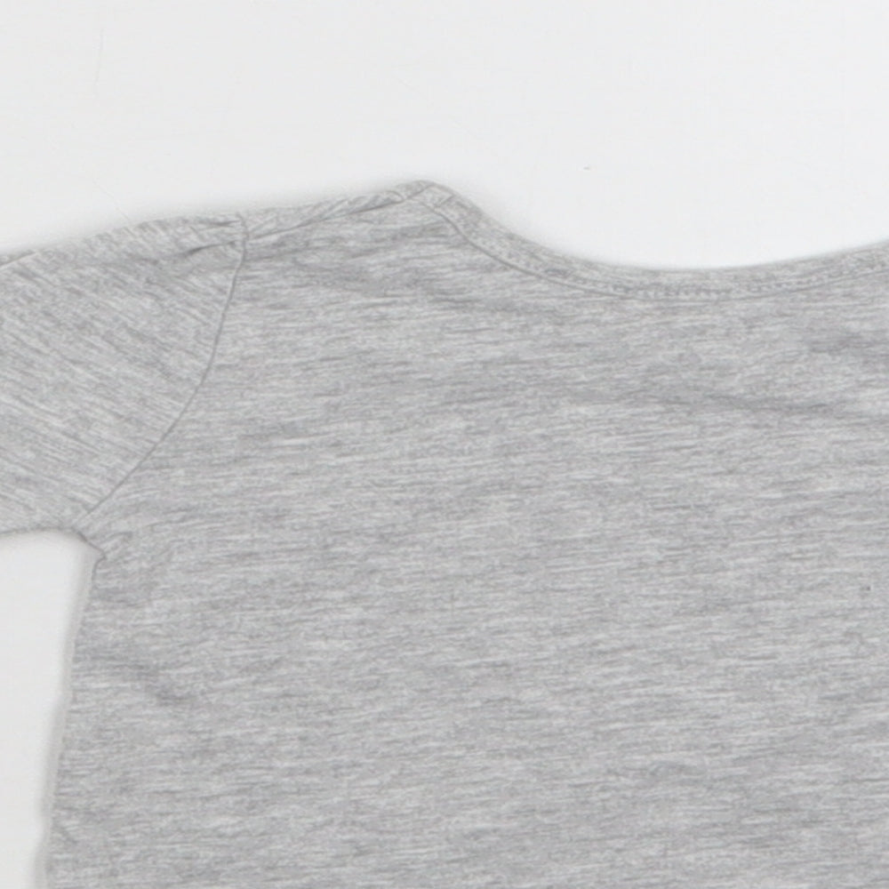 Primark Baby Grey  Cotton Basic T-Shirt Size 0-3 Months Crew Neck