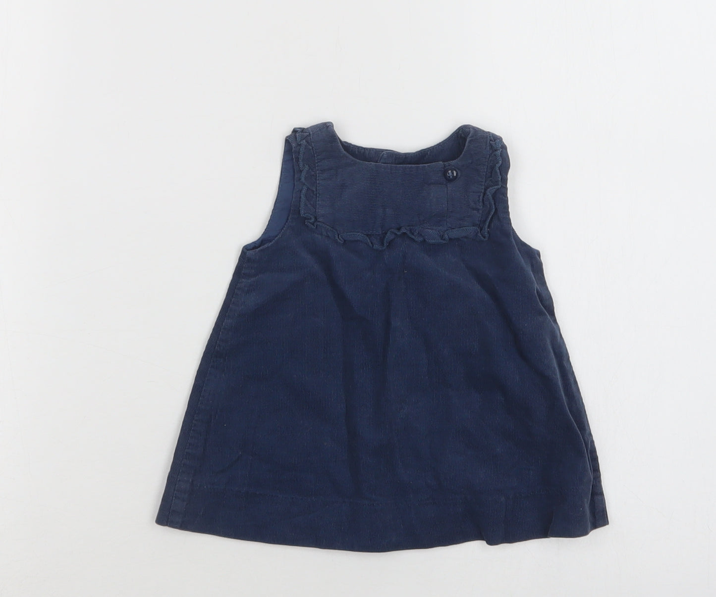 Zara Baby Blue  Camel A-Line  Size 0-3 Months  Round Neck Button