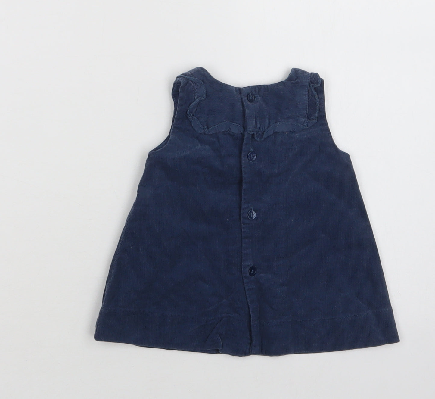Zara Baby Blue  Camel A-Line  Size 0-3 Months  Round Neck Button