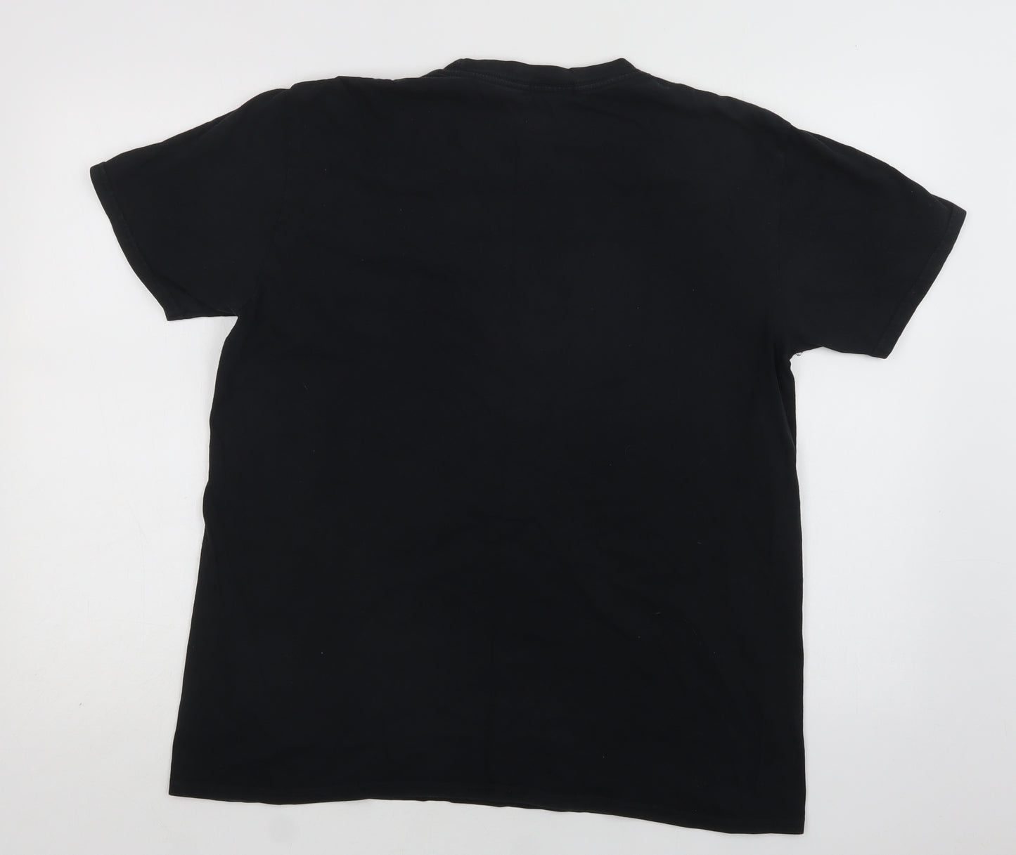 PRETTYLITTLETHING Womens Black  Cotton Basic T-Shirt Size M Crew Neck - Pink Floyd