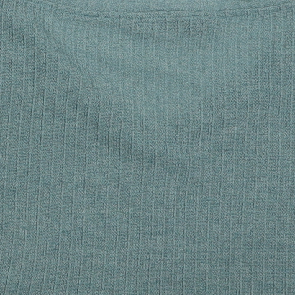 SheIn Womens Green  Cotton Cropped Blouse Size M V-Neck